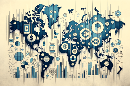 An abstract world map highlighting various countries with symbols representing the prices and usage of subutex